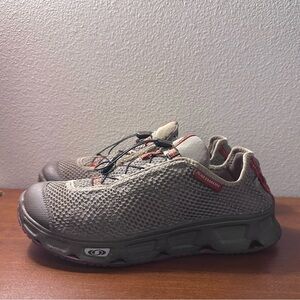 Salomon Brown and Red Outdoor Shoes